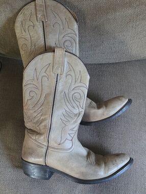 Vintage Heritage West Western Cowboy Boots Genuine Leather Mens Size 11D